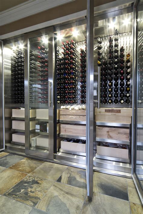 Vin de Garde Custom Stainless Steel Wine Cabinet